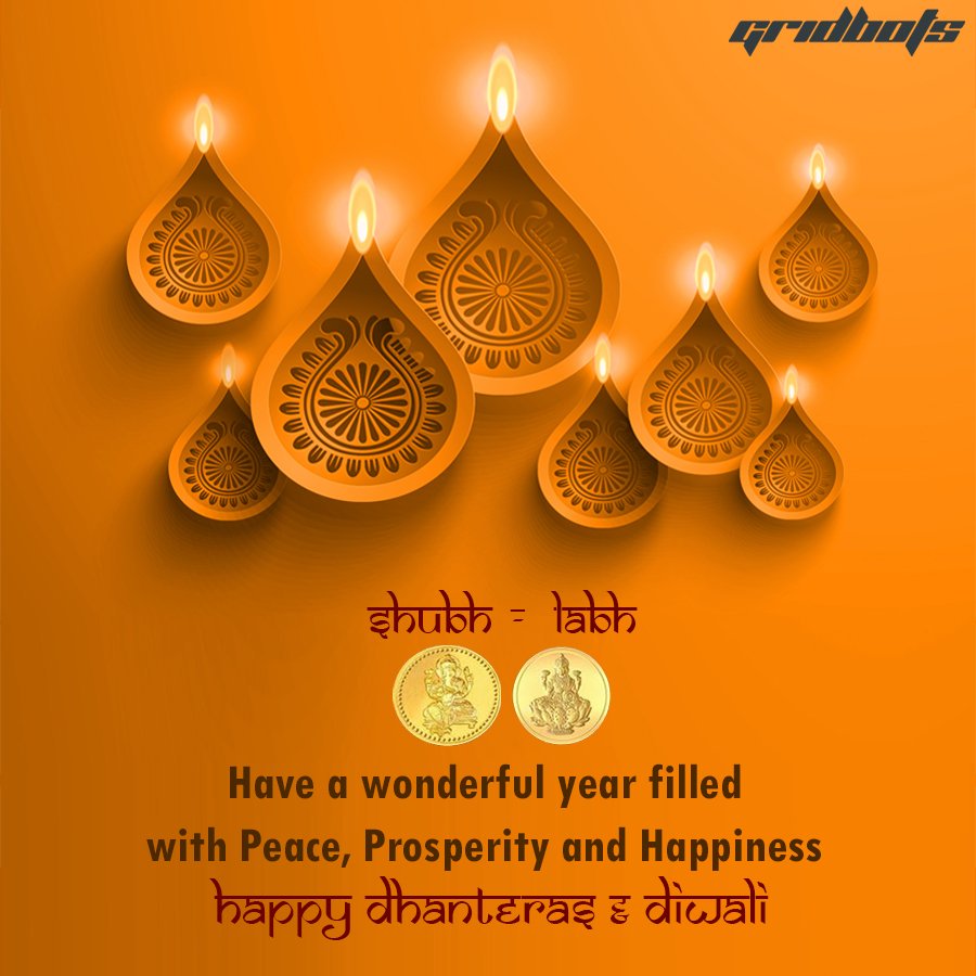 gridbotsPR's tweet image. Gridbots Wishes You All A Very Happy Dhanteras &amp;amp; Deepawali - Have A Lovely Festive Time. 
Happy Deepawali!
#roboticsindia #gridbotstechnologies #Diwali2019 #Diwali