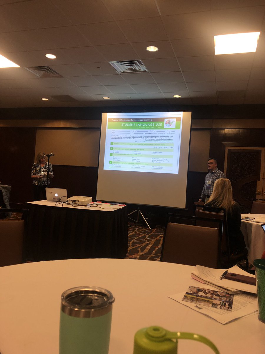 profehendrickx's tweet photo. #mafla19 “Teaching and Programming for Proficiency” with the wonderful @NicoleSherf1 and Tim Eagan! Thank you for a great workshop! #proficiency https://t.co/NQ3MsDLmpL