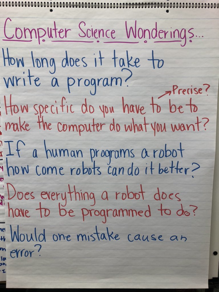 teacherkpratt's tweet image. We had some amazing wonderings today about computer science @E4Tech_Teacher #e4tech @napls_ps @techcorps_org @Connect2TLC
