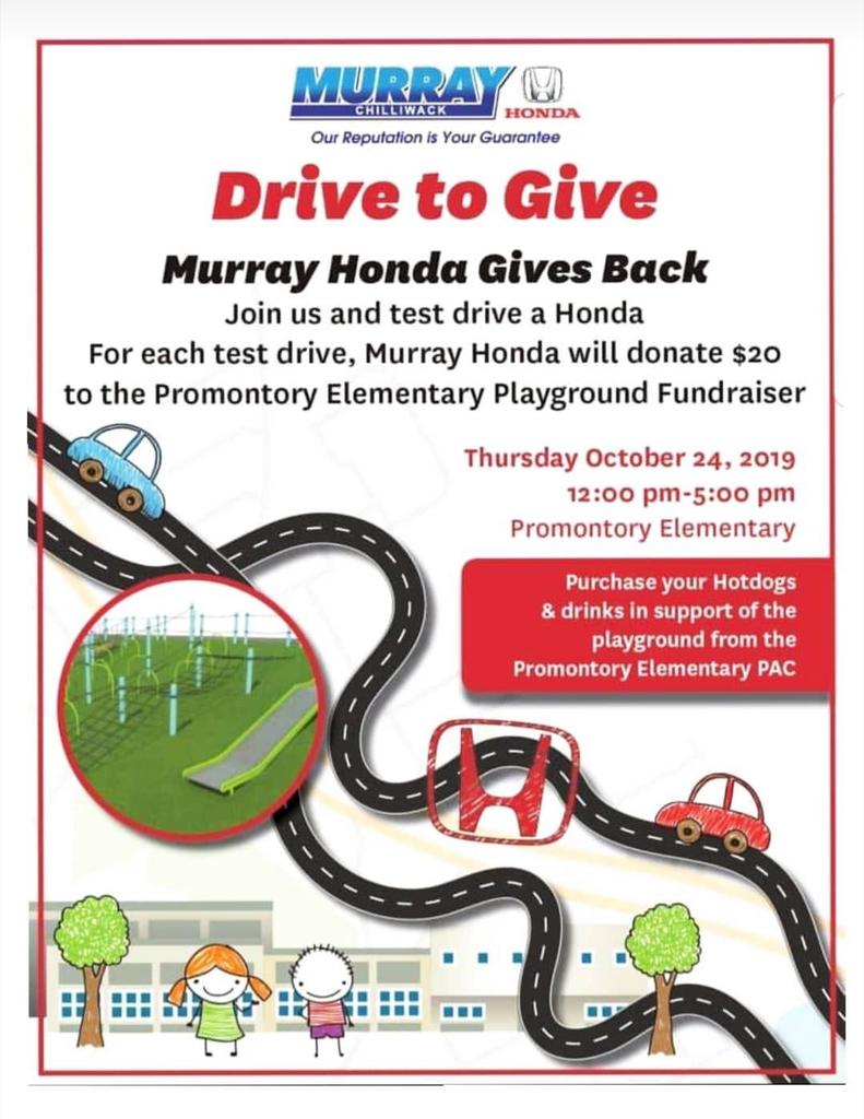 Help us build a playground! Come drive a Honda and eat a hot dog!!! #sd33learns