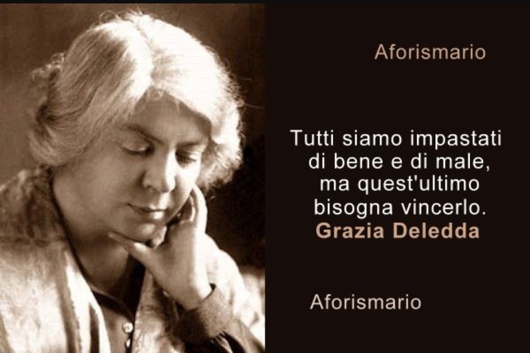 pinacannas's tweet photo. #BastaUnoScrittore a #CasaLettori
...il male bisogna vincerlo!
~~ GRAZIA DELEDDA~~
#lemieradici
#Buonanotte
#pensieri https://t.co/jfQJoTdnDw