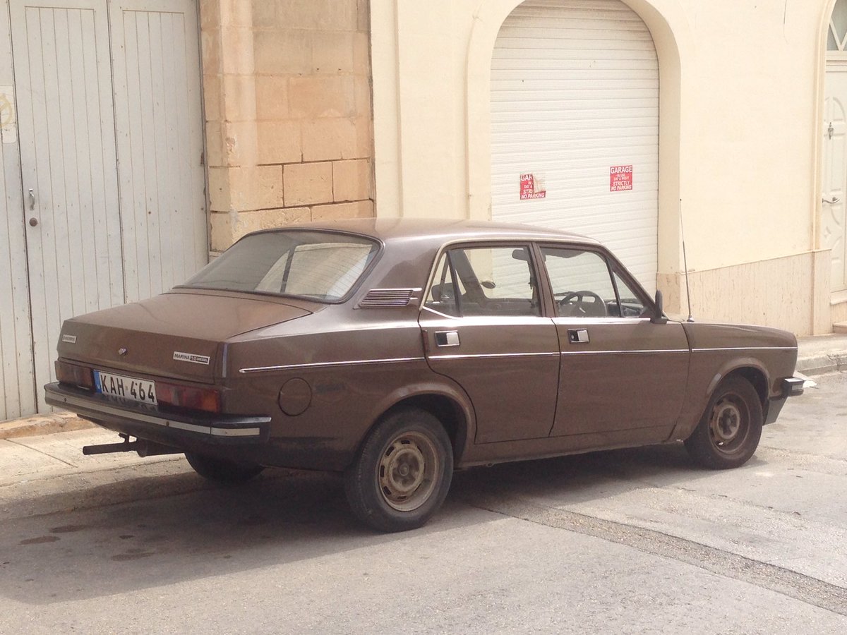 Virtually rust free Morris Marina Mk2 from late 1979’s in Mgarr, Malta spotted by Mr Purple! #vintagecars #classiccars #classicbritishcars #classicmorris #oldcarspotting #oldcars #mgarr #malta #hiddenmalta