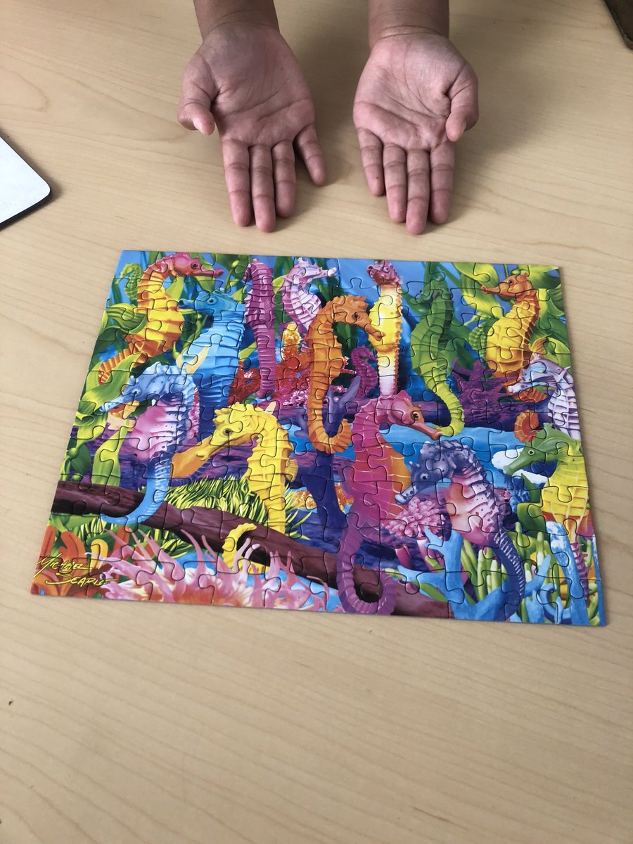 Mystery puzzle time! We are working on our number sense this week and love this quick activity! #mountrockproud