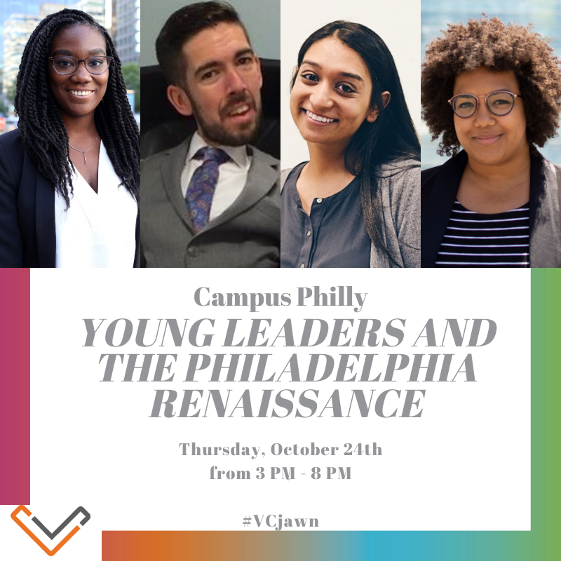 campusphilly's tweet image. Looking forward to a great evening at @vencafePHL! Catch our panel at 6:30pm, feat. some incredible young professionals doing great work in #Philly. Stop by our table, too, for an #InsiderGuide &amp;amp; some #CampusPhilly swag! @UCScienceCenter