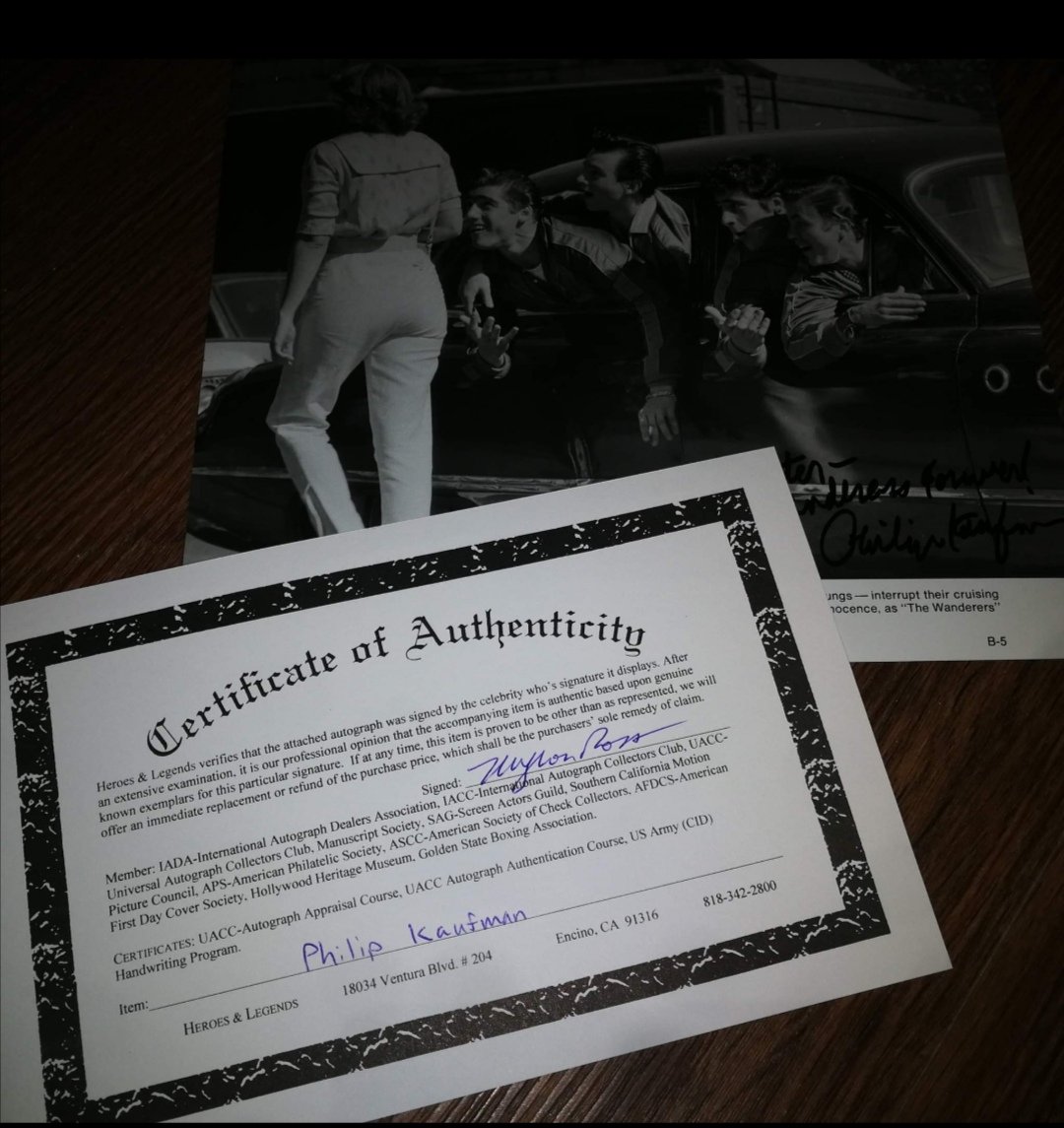 Happy birthday to Philip Kaufman my Autograph     