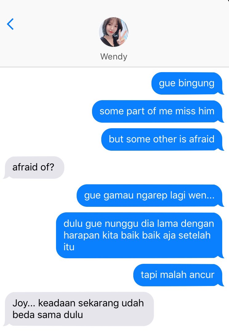 curhat session with wendy.