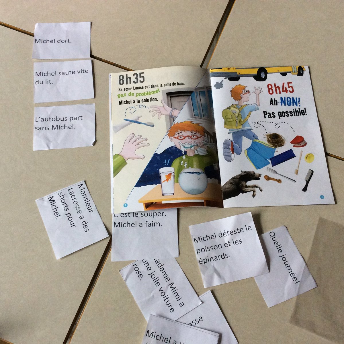 Putting the text in order