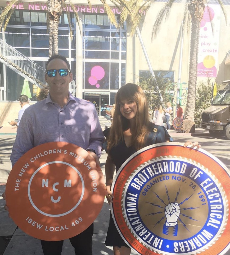 #IBEW 569 congratulates @ncm_union in joining @IBEW465 and becoming the first unionized museum in #SanDiego! #newchildrenmuesum #organize #1u #UnionStrong #IBEWproud @IBEW