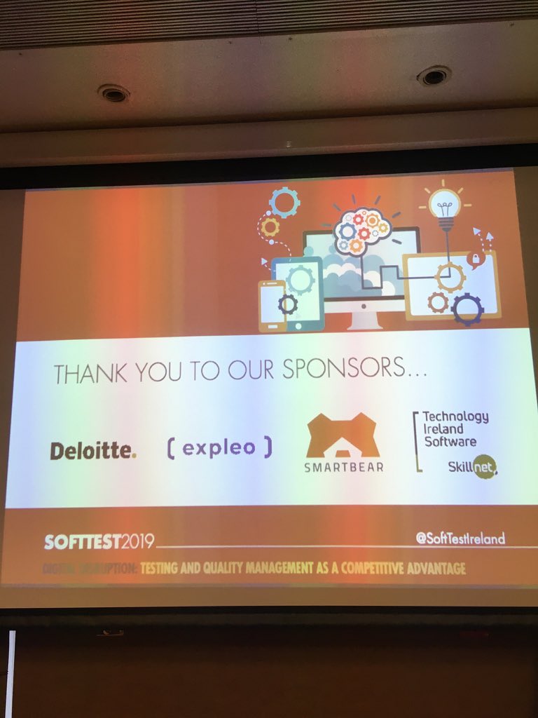 SoftTestIreland's tweet photo. We would not be able to hold #SoftTest2019 without our sponsors @DeloitteIreland @ExpleoGroup @SmartBear @TechSkillnet Thank you so much ☺️ https://t.co/9KiUcD3Xqj