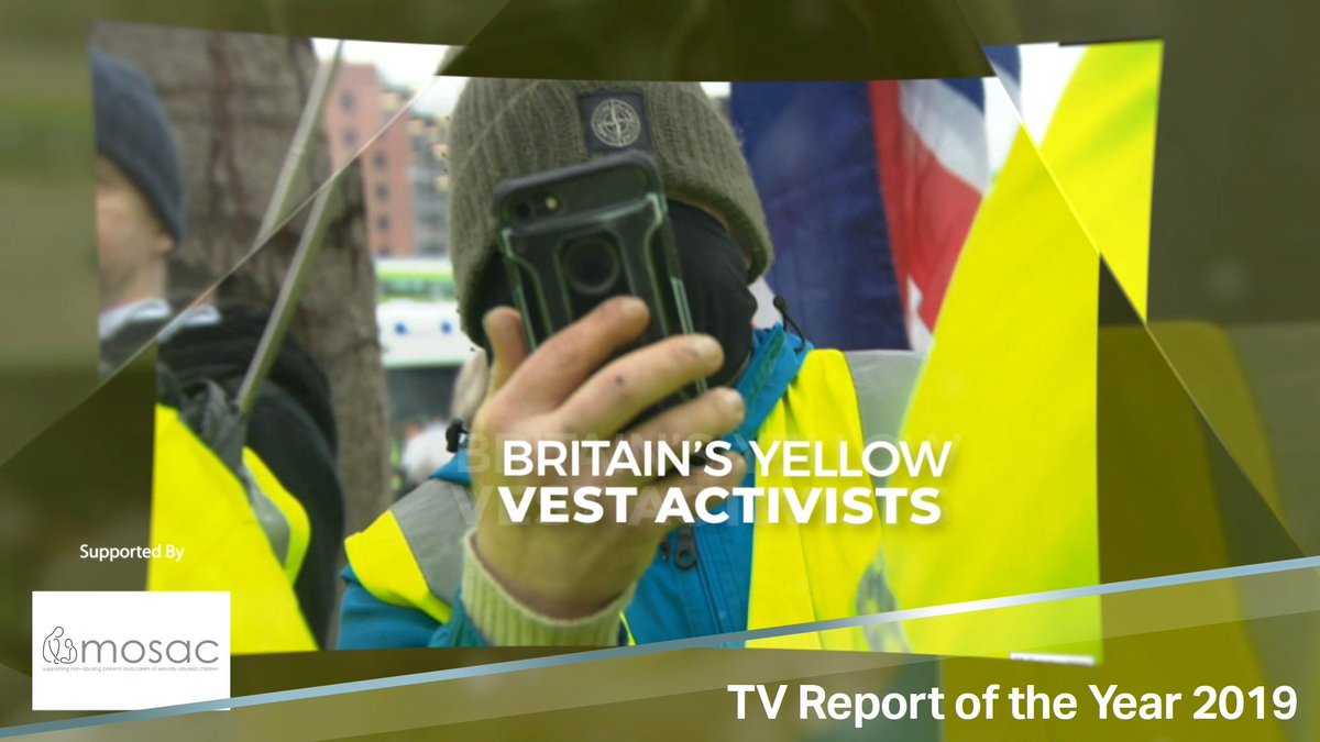 TV Report of the Year 2019 Winner - Supported By <a href="/MosacUk/">Mosac</a>

Britain's yellow-vest activists, <a href="/katierazz/">Katie Razzall</a> and <a href="/YasminaraKhan/">Yasminara Khan</a> for <a href="/BBCNewsnight/">BBC Newsnight</a>