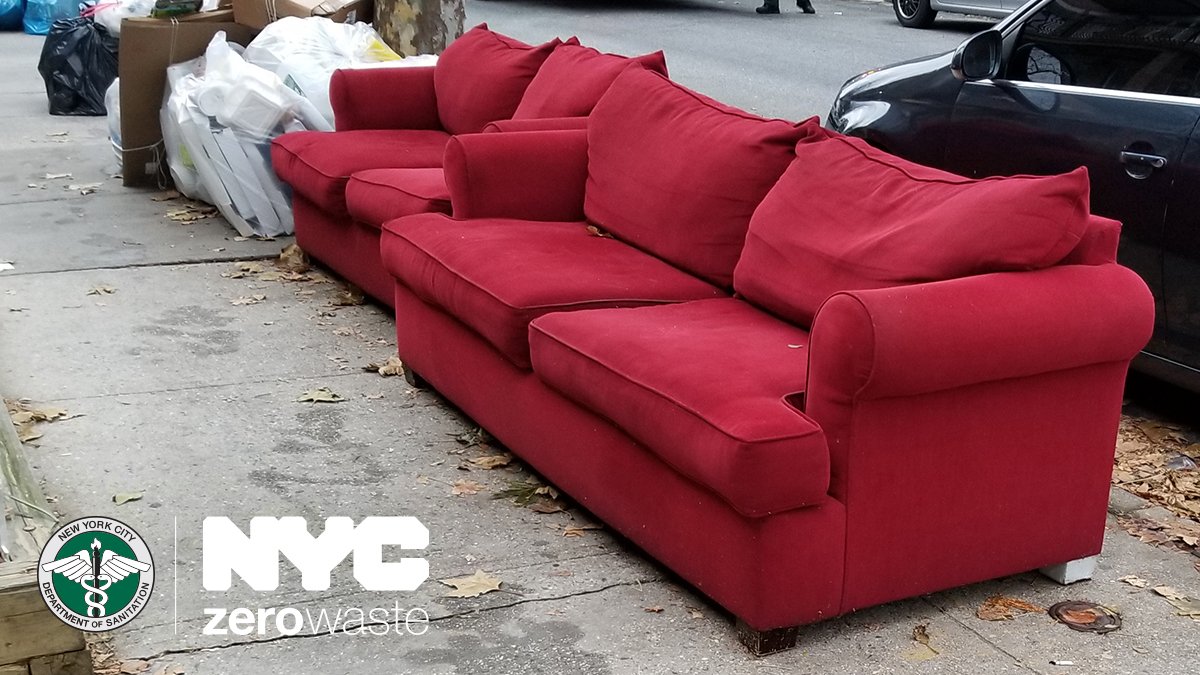 Nyc Sanitation On Twitter Getting Rid Of A Sofa If It S In Good