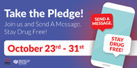 This #RedRibbonWeek, we’re applauding the efforts of the Prescription Drug Safety Network to help communities make responsible decisions when it comes to drug safety. Show your support for @RxDrugSafety and take the pledge, bit.ly/1rwajec. #SendAMessageStayDrugFree