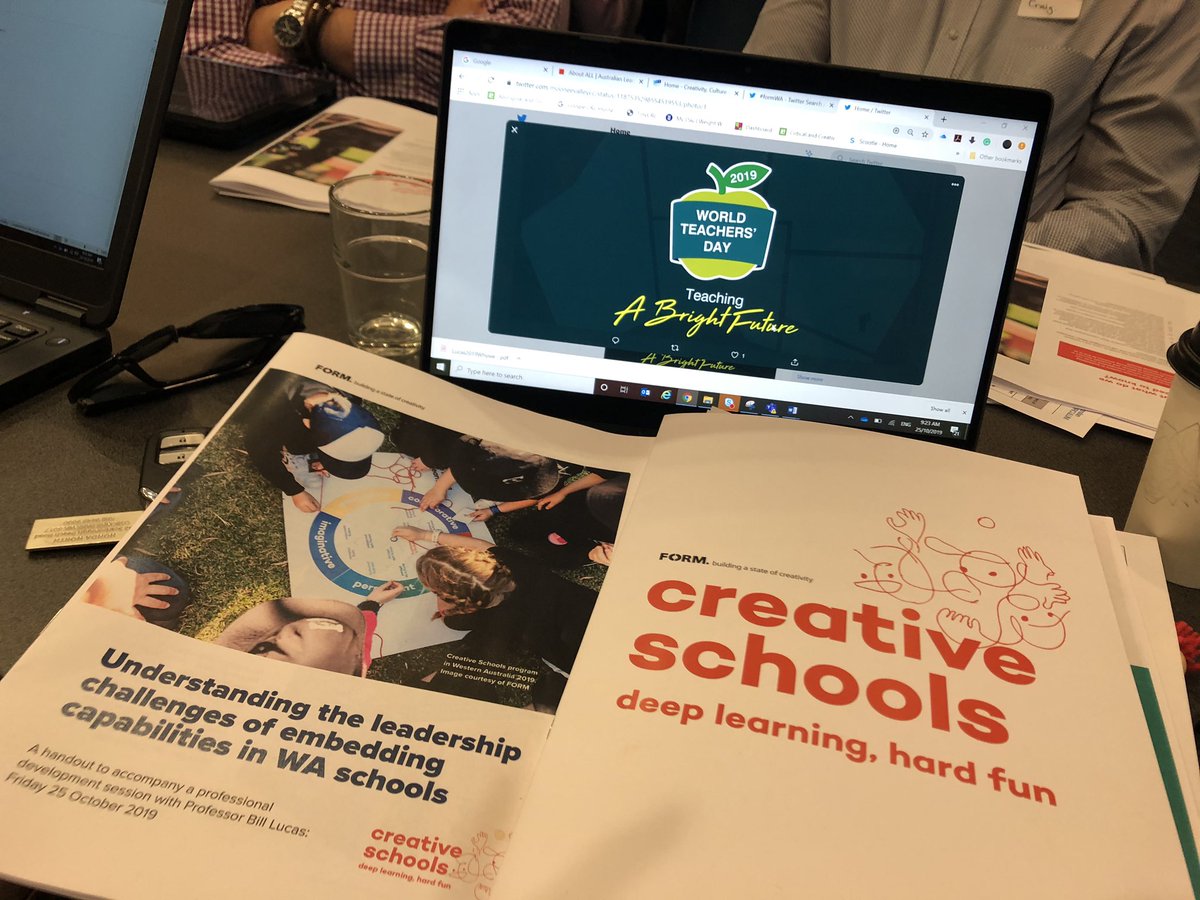 mareewhiteley's tweet photo. Spending #WorldTeachersDay with school leaders talking #Capabilities with @LucasLearn #formWA building frameworks for #brightfuture teaching & learning @IndSchoolsWA https://t.co/q1p45nIyfj