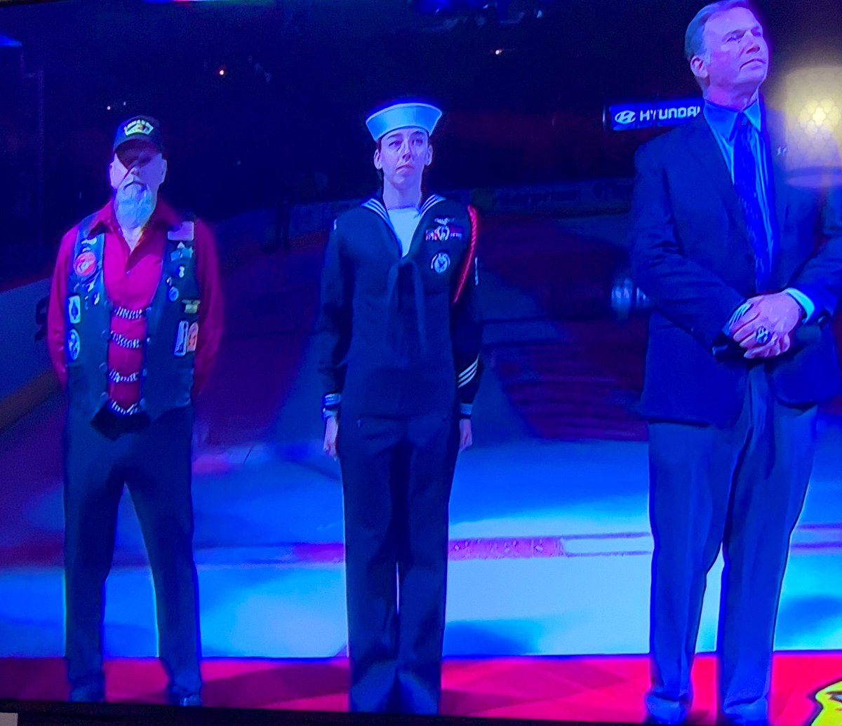 Super proud of my dad who was an honored veteran at the blackhawks game tonight!!!