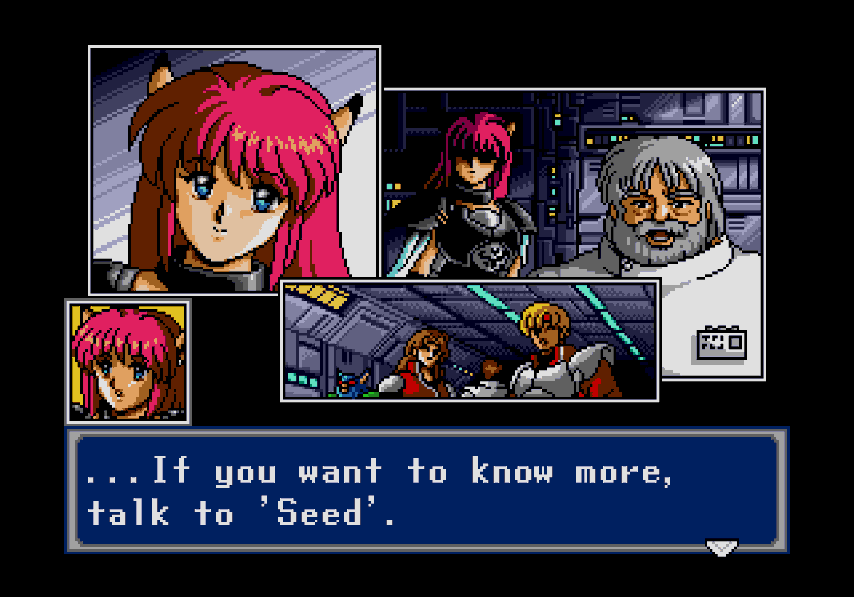 Phantasy Star IV is such a unique classic RPG with its manga styled storytelling ❤️

Periodically throughout the game, it would cut to sequences where it displayed these manga panels along with the dialogue to give a cinematic feel.