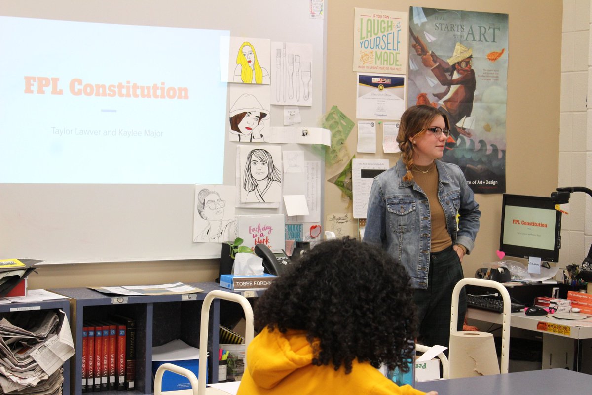 PlatteCountyR3's tweet photo. This week, @PCHSHalls @PCR3_FPL students presented their proposed Flexible Personalized Learning (FPL) Constitution to building and district leaders as well as their peers. Next week, students will vote on ratification. #PCR3Proud #MeaningfulExperiences #VisionaryLeadership https://t.co/u2ywy9orHG