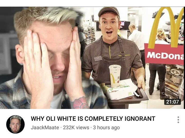 BirminghamLad89's tweet photo. Why do I see this on YouTube.... Think ooooo shit @Jaack is gonna destroy oli but also crack a beer and hope he says c*nt at least 6 times... https://t.co/SbYtohMqyY