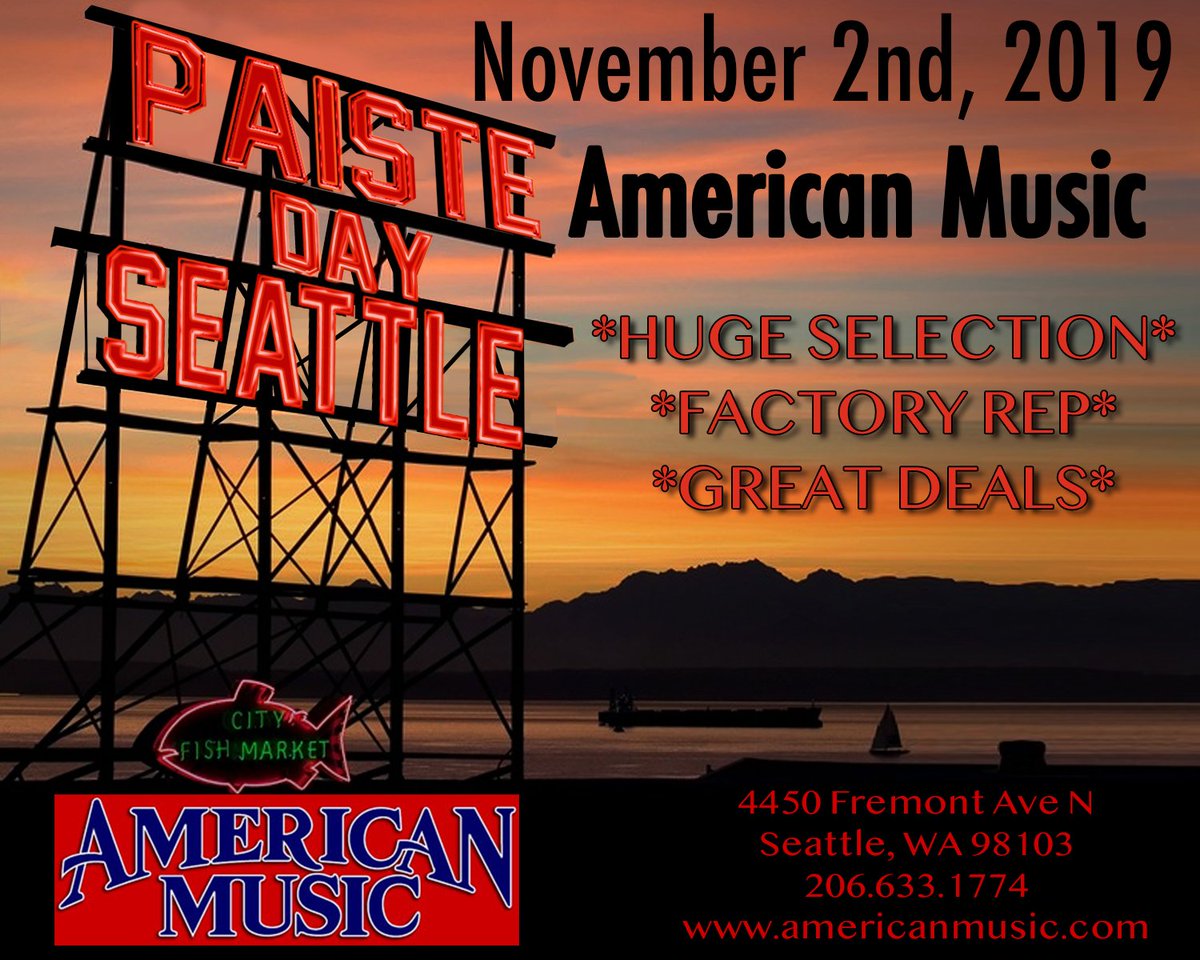 American Music (@americanmusicwa) on Twitter photo Saturday November 2nd is <a href="/PaisteNation/">Paiste Cymbals</a> day!
Join us for special deals, rare cymbals, and chat with factory rep @timshahady! Saturday November 2nd is <a href="/PaisteNation/">Paiste Cymbals</a> day!
Join us for special deals, rare cymbals, and chat with factory rep @timshahady!