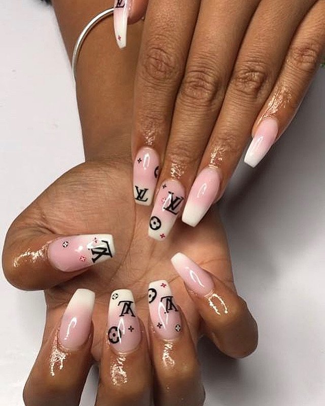 Milian London on X: Ombré Louis Vuitton Nails by Raks🔥 _ _ _ _ _ _ _ _ _  _ _ _ _ _ _ _ _ _ _ DM for enquiries #