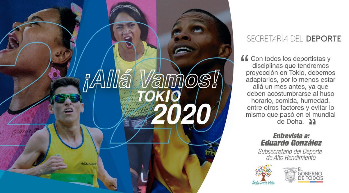 DeporteEc's tweet photo. La Secretaría del Deporte, junto a las federaciones  deportivas, trabajan en una planificación para que nuestros atletas tengan una adaptación óptima en Japón. 🇪🇨
#AlláVamosTokio2020 https://t.co/ZMLKDK8TPA