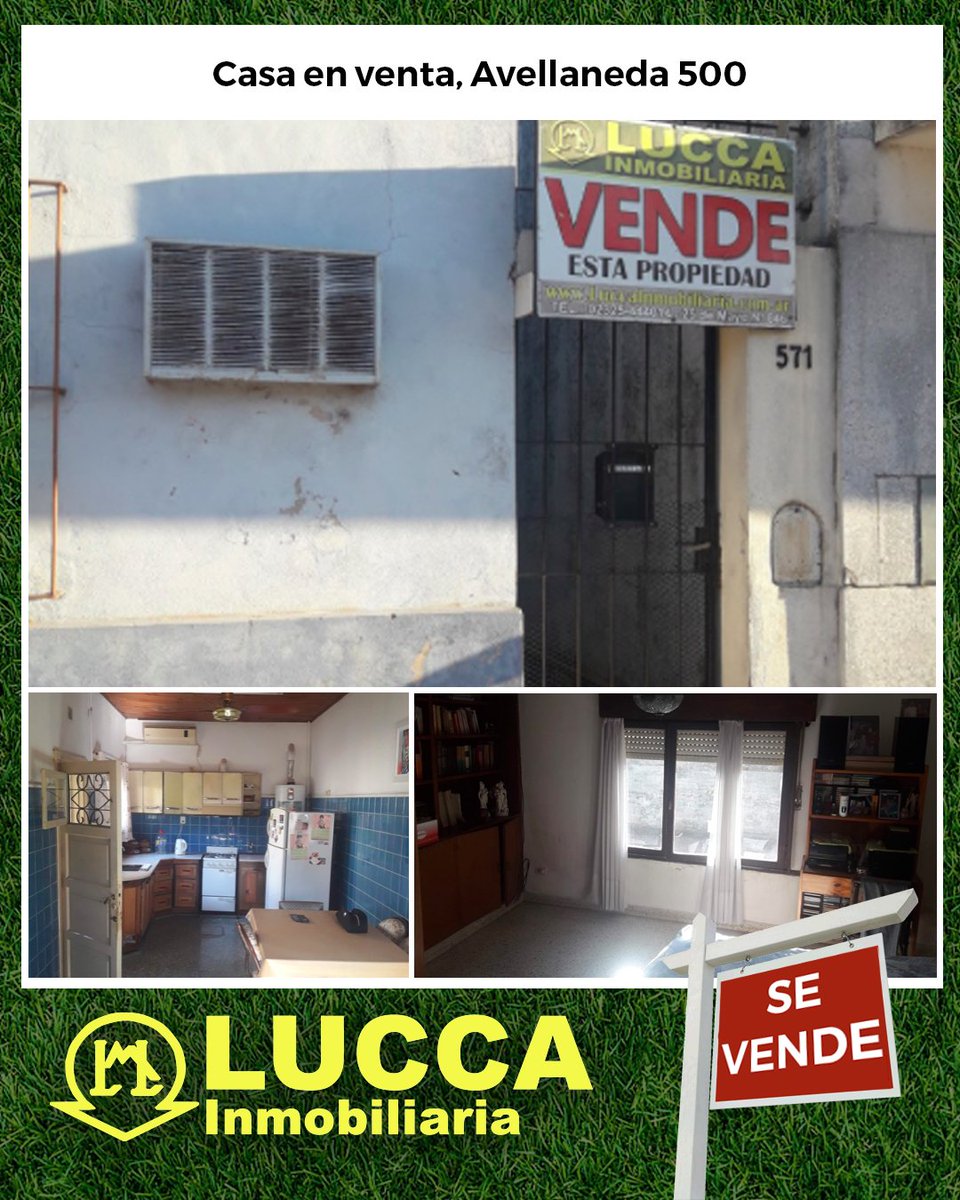 luccaInmo's tweet image. UBICADA A METROS DE CALLE 25 DE MAYO, SOBRE CALLE AVELLANEDA, CUENTA CON TODOS LOS SERVICIOS.
EL INMUEBLE SE COMPONE POR 3 DORMITORIOS, COCINA, LIVING-COMEDOR, LAVADERO Y BAÑO.
