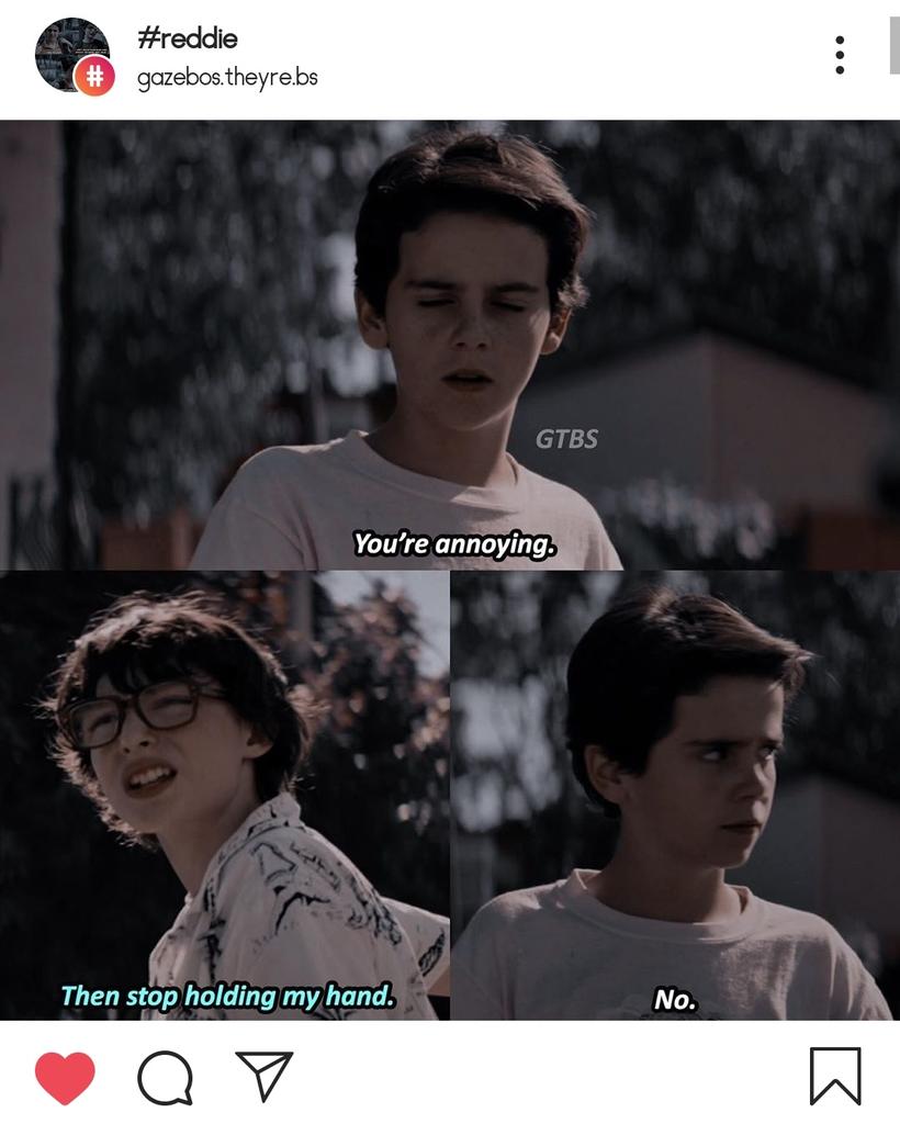 reddiememes's tweet photo. Cutest couple ever! #reddie #ITMovie https://t.co/uXotA925Zp