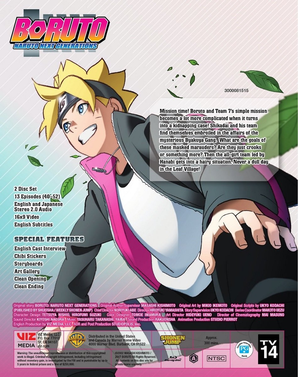 Dvds Boruto Naruto Next Generation atualizado no último episódio lançado