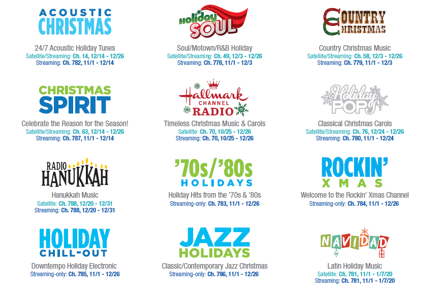 Siriusxm Christmas Channels List 2021