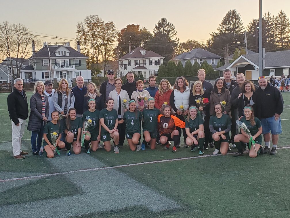 4-1 Hornets on senior night! Goals by Maya Baker (2), Mia Cromwell, and Dasa Hase. #mehornets #mepride