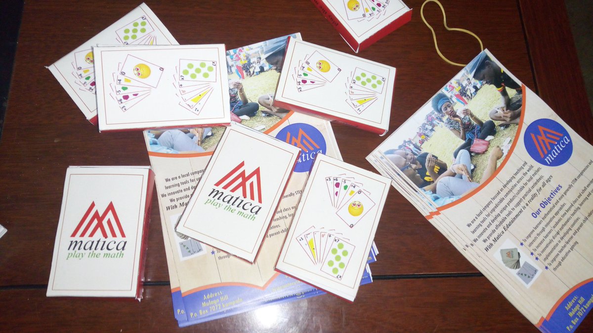 brian_k_matovu's tweet photo. Maths can be made fun. @MATICA_ug has this product ready to hit the market ... We can build the love for the subject through social interactions. Transforming the common playing cards to teach maths.
Math for all.
Places orders soon.
#Play_the_math @UNICEFEducation @UNESCO https://t.co/BKTeTN5Inj