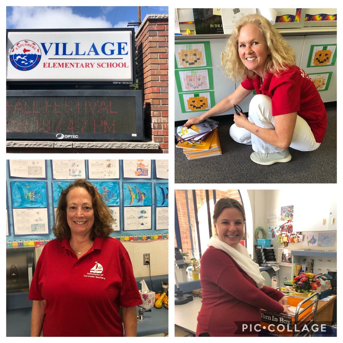 nadoACT's tweet photo. Silver Strand and Village Elementary educators showing off their red! #weatecta #nadoact https://t.co/SpTEkH4MhV