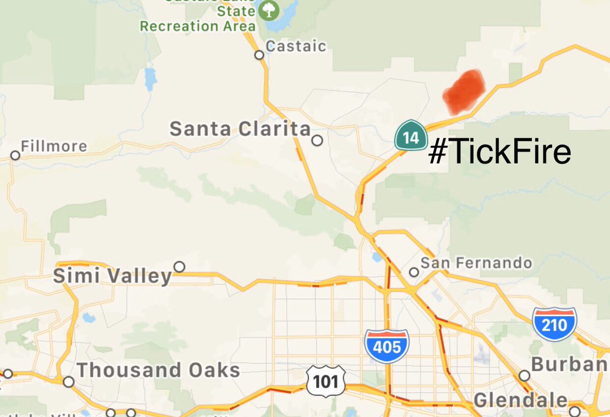VCFD_PIO's tweet image. VCFD is aware of the #TickFire in Canyon Country and monitoring the situation. Ventura County residents are not currently threatened. We will provide updates as the situation evolves.