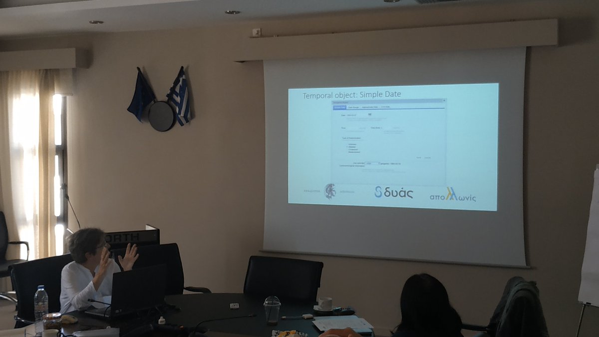 H. Katsiadakis presents questions of representing time in historical data using #heurist during #apollonis workshop hosted by <a href="/CCI_ICS_FORTH/">Centre for Cultural Informatics at ICS-FORTH</a>