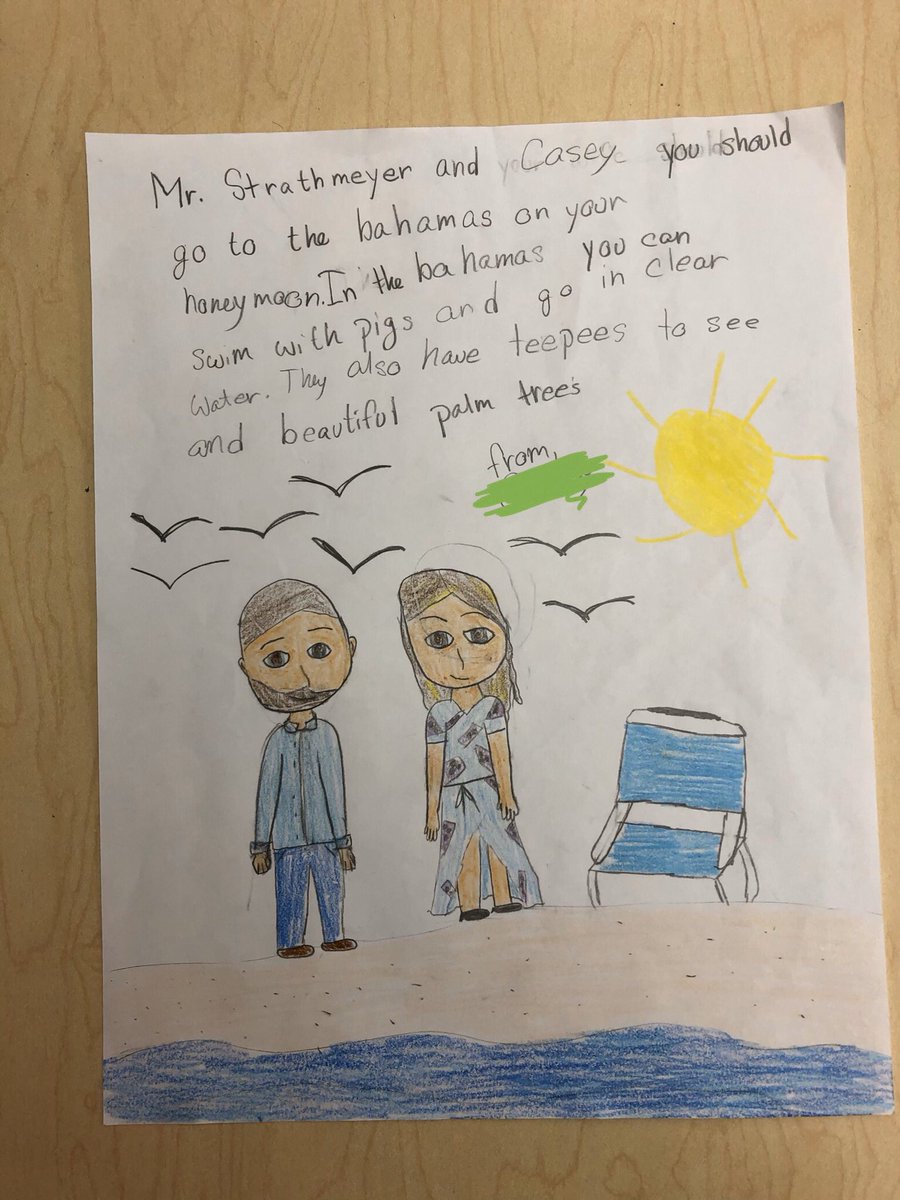 DASD_BStrath's tweet photo. Honeymoon recommendations from my students! https://t.co/X7xo3ZMtYJ