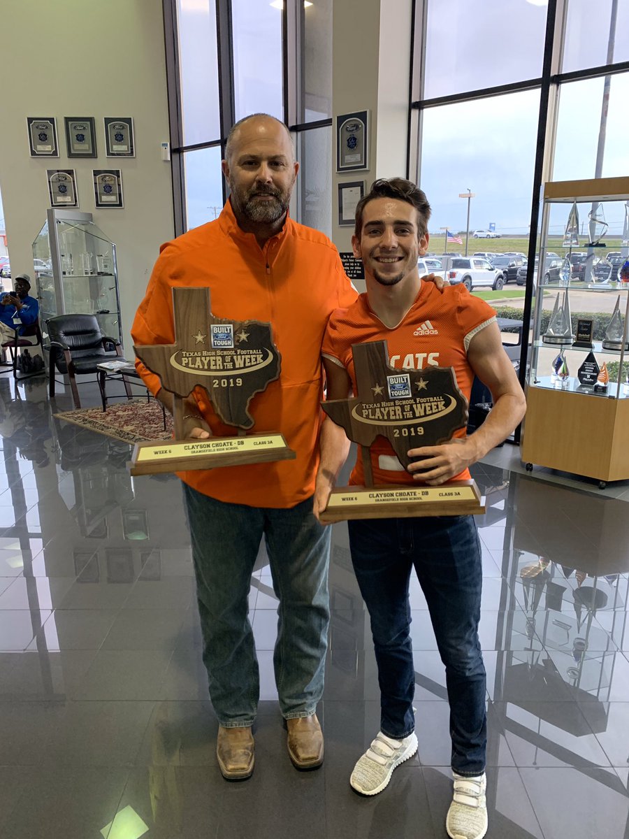 Congrats Clayson Choate on being awarded the Ford Tough Player is The Week for week 6 vs Kirbyville! #TPO