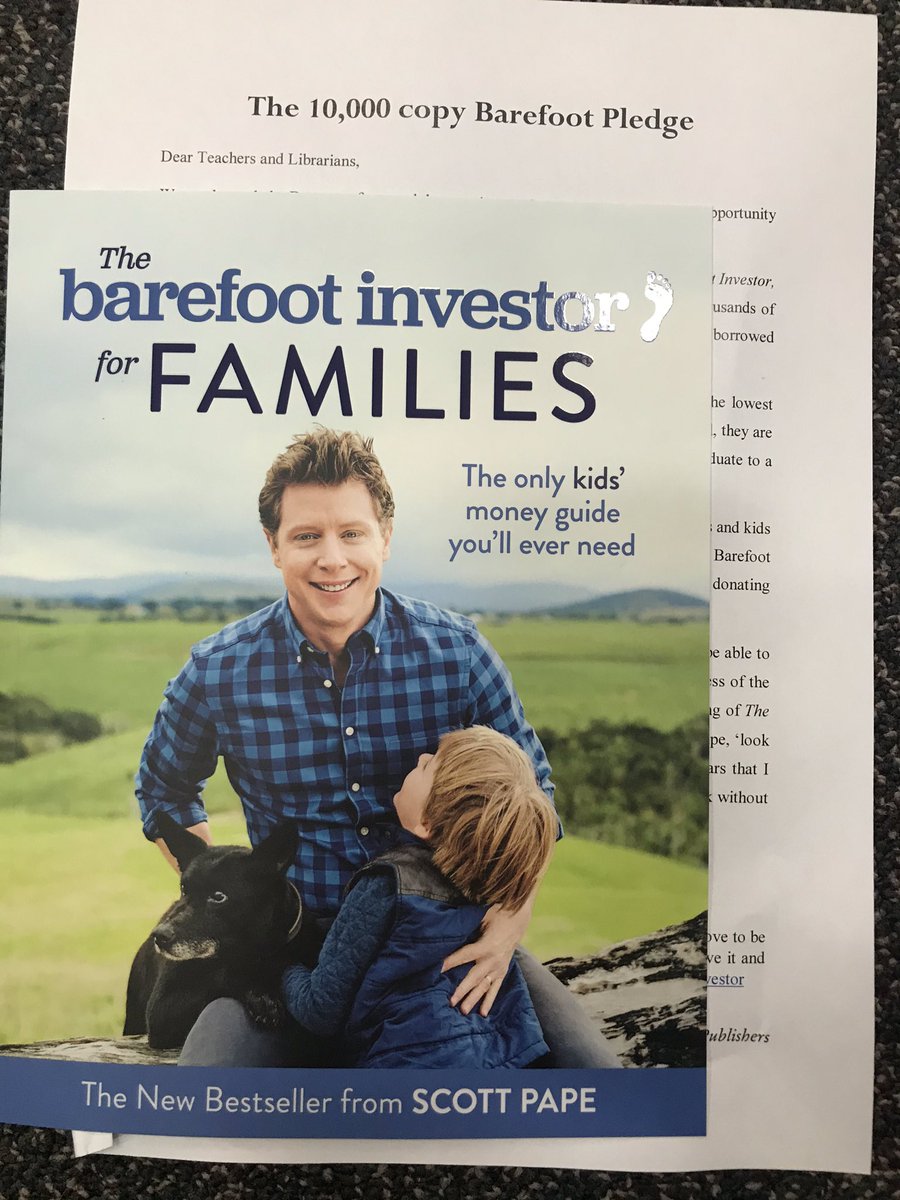 libraries_group's tweet photo. Thank you to Scott Pape snd Harper Collins for their donation of a copy of Barefoot Investor for Families for each school library. https://t.co/0W06Sjqdjo