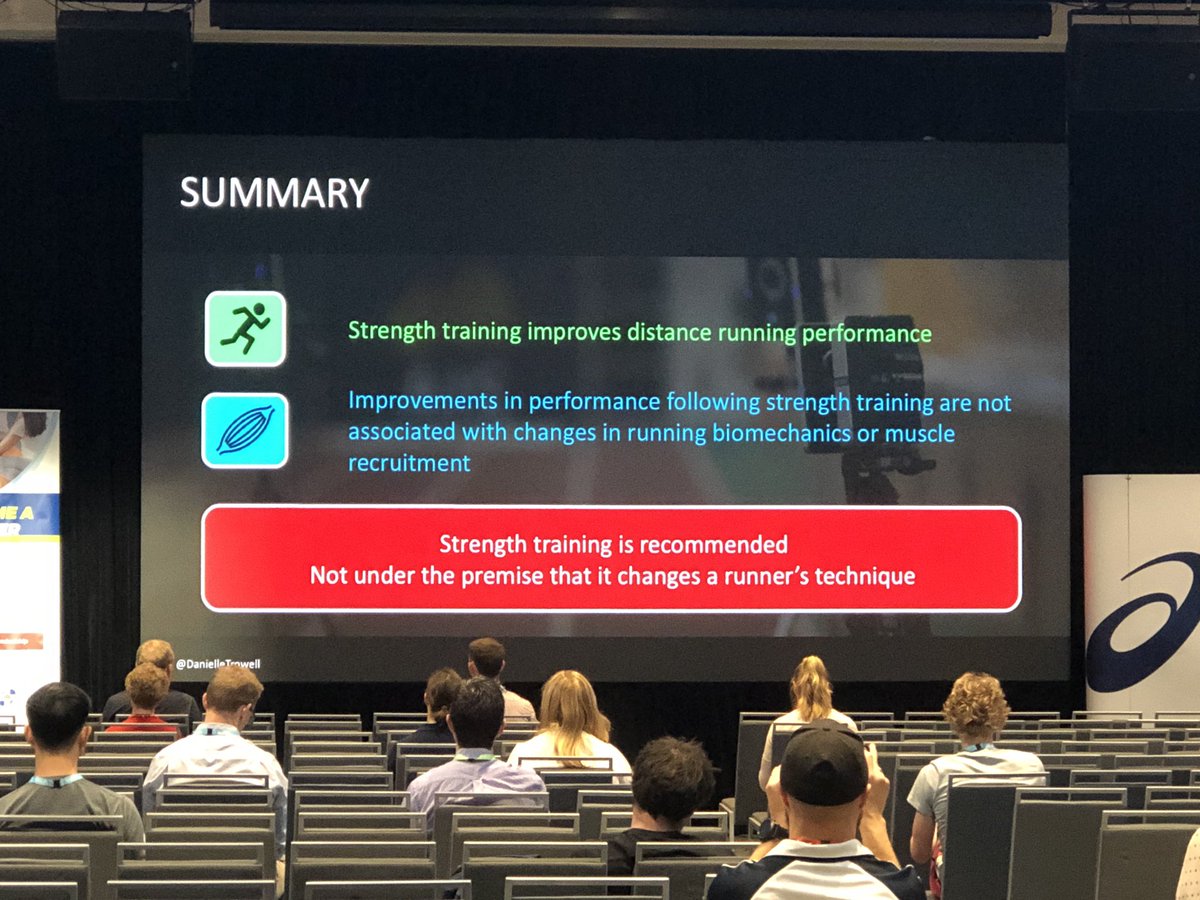 SportsChiroLuke's tweet image. 🏋️‍♂️10weeks strength training improves distance running performance (-11sec over 2km!!)🏃

🔑Improvements in performance were NOT associated with changes in running biomechanics or muscle recruitment 

@DanielleTrowell @SMA_Events @theAIS #ASICSSMA19