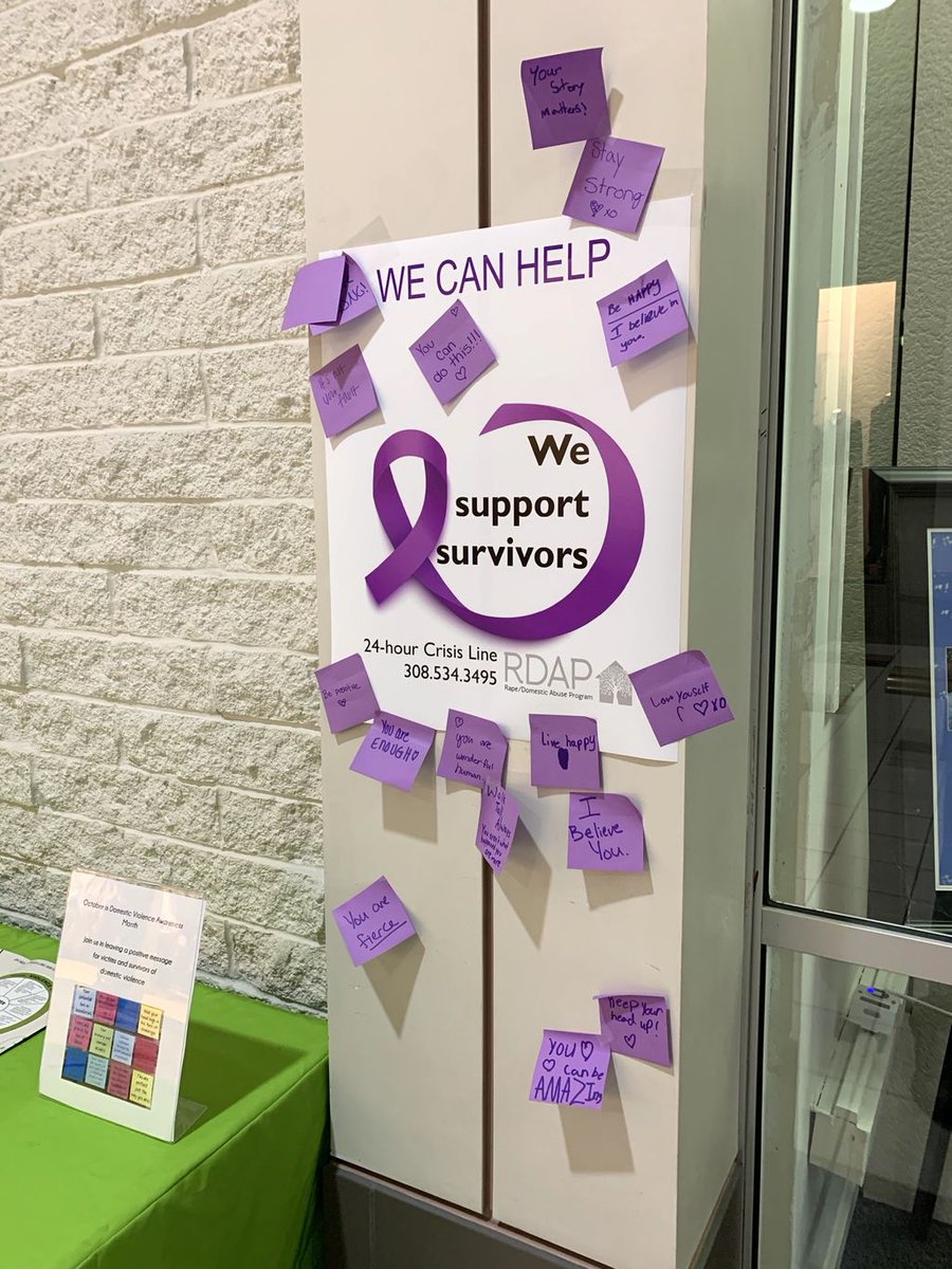 PlatteRiverMall's tweet photo. 💜 We support survivors! 💜 Come send love to survivors of domestic violence at the Rdap booth. Take a selfie and check into Platte River Mall. https://t.co/S0BtXz7ga9