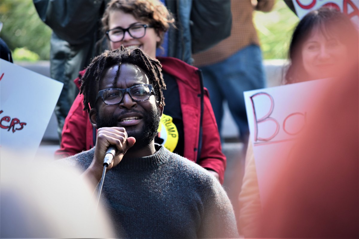 FaithActionWA's tweet photo. Concerned Seattleites, led by tech workers, held a rally at the Amazon Spheres to demand that corporate PACs stay out of City Council elections. Amazon has contributed millions of dollars to anti-worker and pro-corporate candidates. #StandUpVoteBack (photos by Tara MillerBerry) https://t.co/NAHv4G7Y85