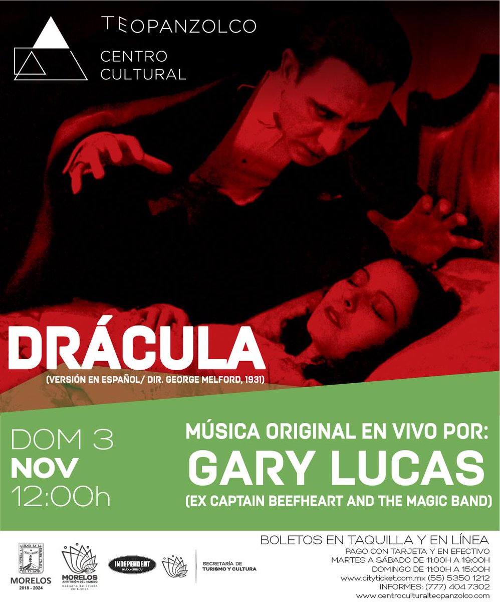 IndependentRec's tweet photo. @GaryLucas Uno de los MEJORES GUITARRISTAS de los últimos tiempos, según @RollingStone, regresa #CDMX con 2 SHOWS EN VIVO para #DíadeMuertos2019: 02 y 03 Noviembre @cinetonala y @CCTeopanzolco, respectivamente. IMPERDIBLE #Cinéfilos #México #Drácula #LupitaTovar #ClásicosCineMudo https://t.co/hdBXBs3oks