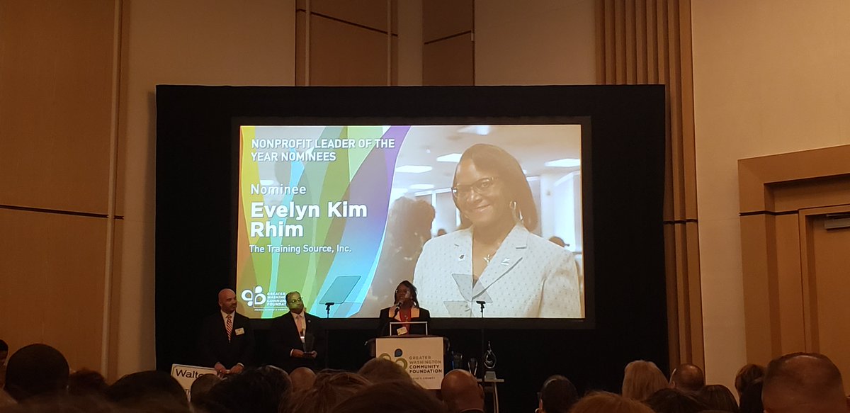 aahargrave's tweet photo. Congratulations to Evelyn Kim Rhim, 2019 Nonprofit of the Year awardee at the Prince George's Civic Leadership Awards Celebration #PGCLeads @communityfndn https://t.co/p8fxRjqmJP