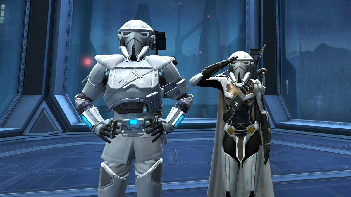 Swtorista On Twitter Aric Jorgan My Companion Is Wearing A Combination Of Galvanized Asylum For The Glowing Bits And The Holoshield Trooper Chest Which Will Light Up A Shield On His Back