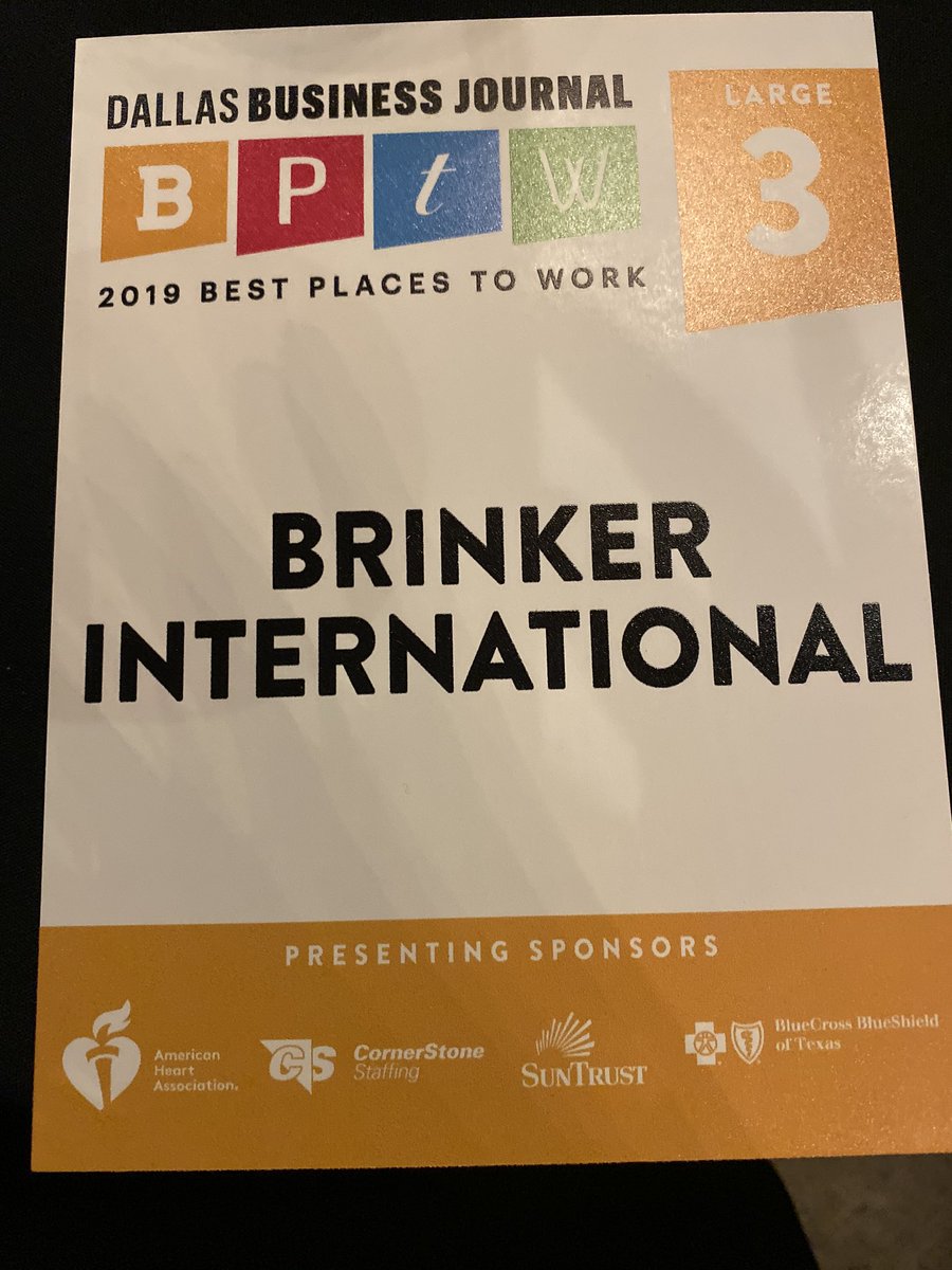 #DFWworks Proud to be recognized by the Dallas Business Journal as a 2019 Best Places to Work with @Natasha_Stone1