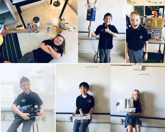 Grade 4 students taking recycled materials and creating a useful design for the environment! <a href="/rundleacademy/">Rundle Academy</a>