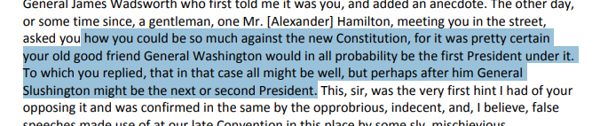 lawrencehurley's tweet photo. The founding fathers knew General Washington would be the first president, but when thinking about impeachment they had "General Slushington" -- the second, hypothetical, and potentially less principled president -- in mind. #impeachmenttrivia
(https://t.co/m1Z2GIpcDF) https://t.co/2yvrKHytQK