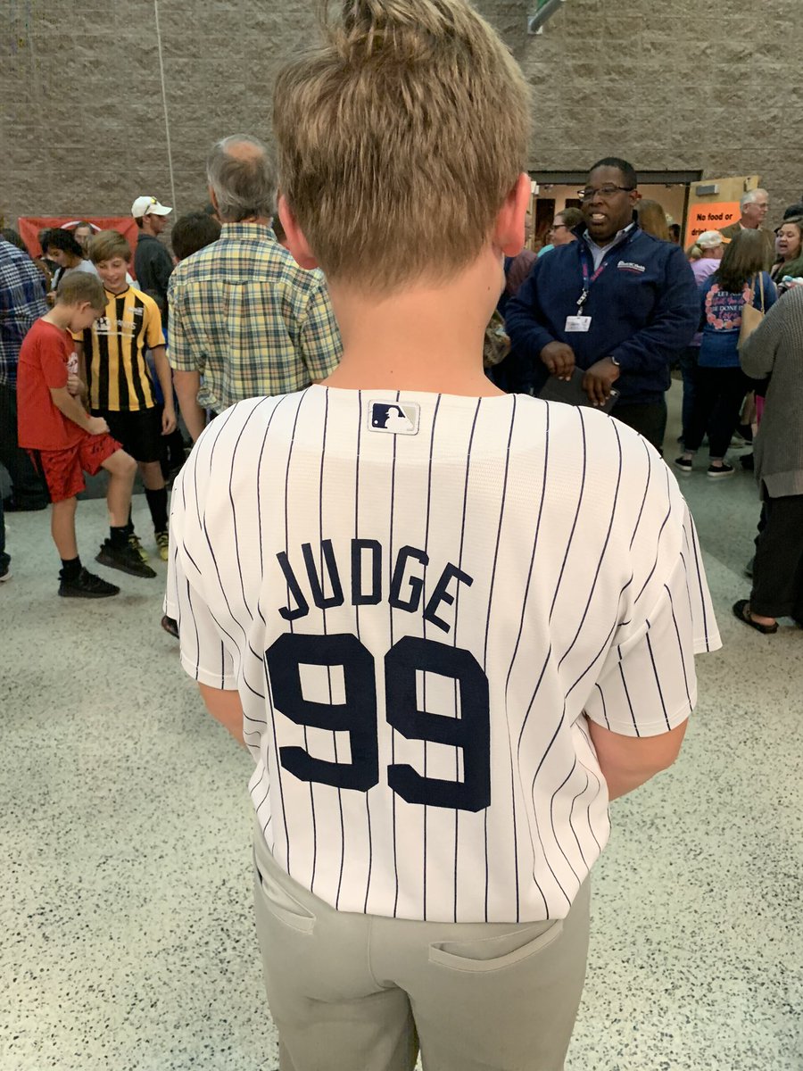 Jenn_Newt's tweet photo. Who knew Aaron Judge could play the baritone? #dcmsband #costumefun https://t.co/aaZPJVmmut