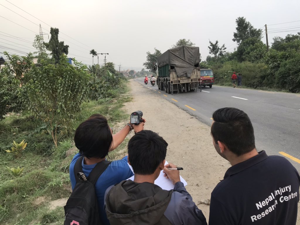Spot speed survey along the East-West #Highway Nepal carried out by @NIRC_Nepal.The objective of the #survey is to understand the #speed of the #vehicle during different time intervals.#Speeding has a major impact on #roadsafety. #roadsafetyforall #roaddanger #RDR