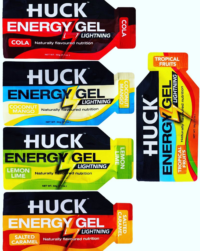 These HUCK gels are going hit the right spot, you’re going to love it! The Lighting Range consist of: Coconut Mango, Salted Caramel, Lemon Lime, Tropical Fruits and Cola. The Lightning Range is thinner in consistency than our classic flavours, and allow for rapid digestion.