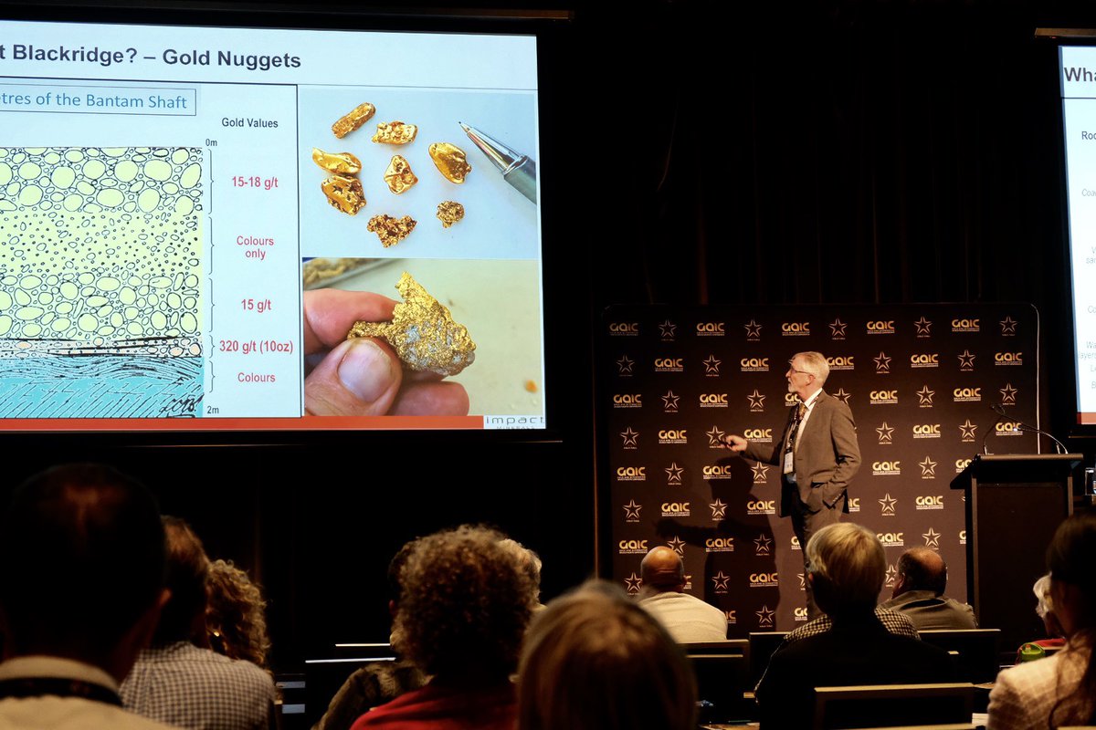 ausgoldindustry's tweet photo. Impact Minerals MD Mike Jones showing his #gold nuggets & the potential of the Blackridge Gold Project in #Queensland at the #GAIC2019 in #Sydney.
#goldmining #thegoldevent #investing $IPT https://t.co/zJ7LM53ShA