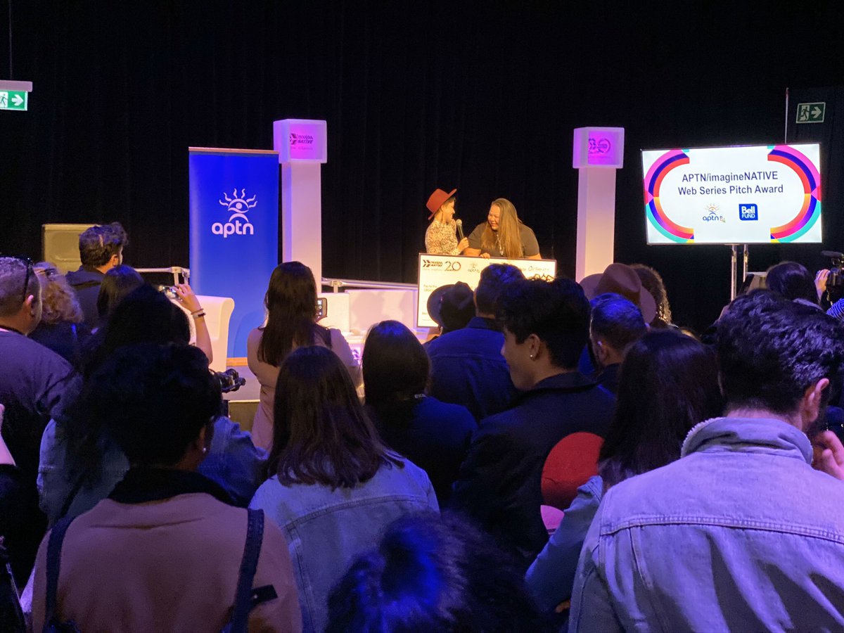So great to see Mary Galloway from BC and Jessie Anthony <a href="/CapilanoU/">Capilano University</a> Alumni win @APTN and imagineNATIVE Web Series Pitch Award for their new series Querencia